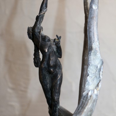 I and Thou, 2015, Bronze on Marble, 14" x 12" x 10"